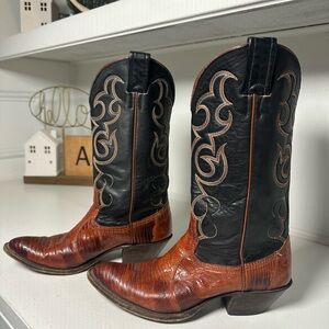 Vintage Nocona Cowboy Boots Brown Leather Men’s 6D Women’s 7 Classic Western USA